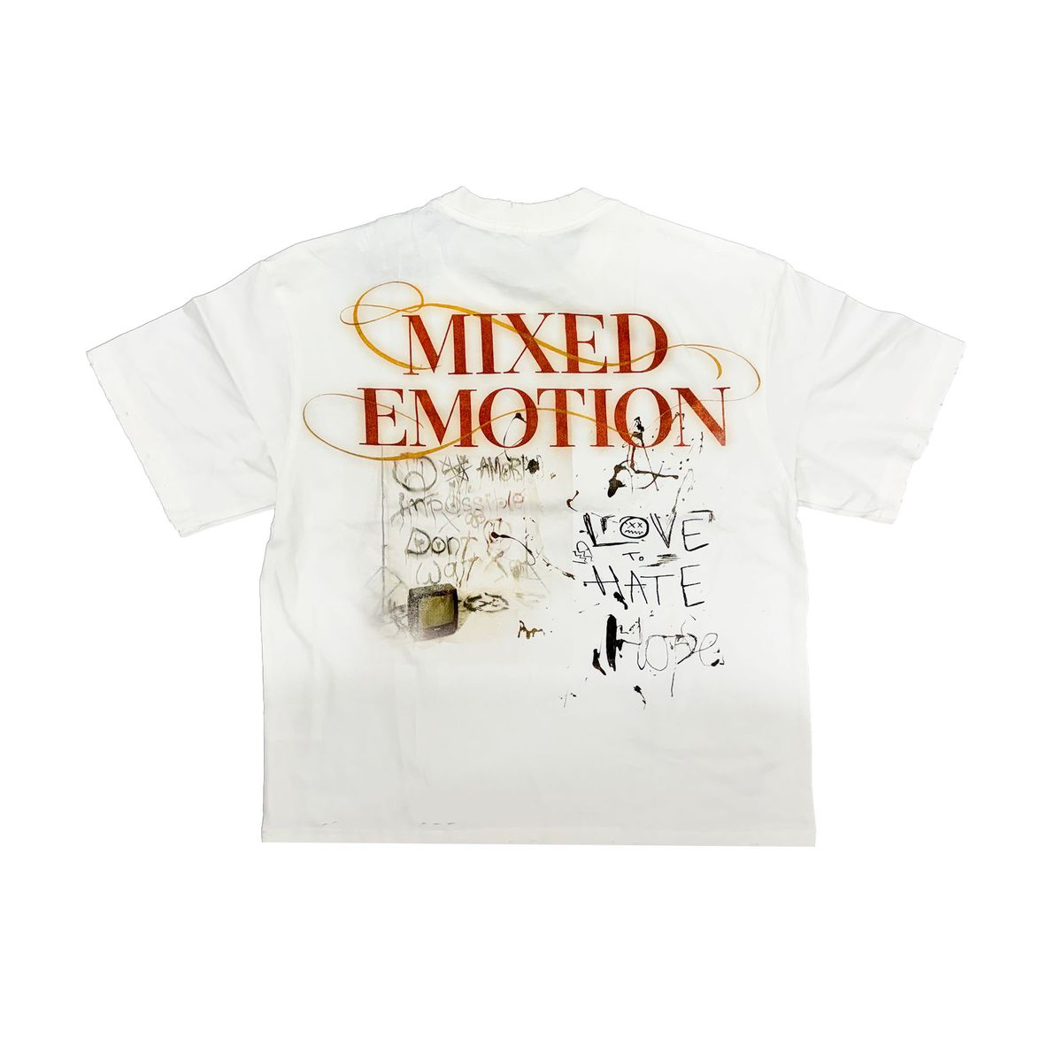 mixed emotion White “Deja Vu” Tee