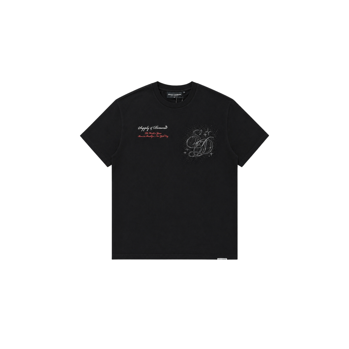 SUPPLY DEMAND RHINSTONE BLACK TEE