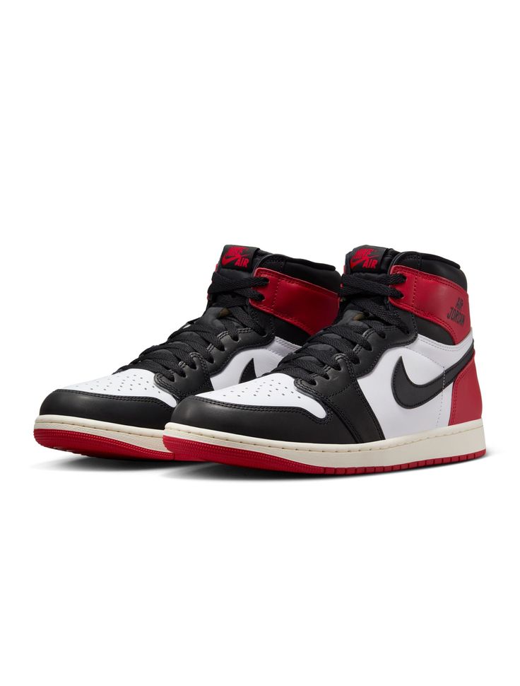 Air Jordan Mens 1 Retro High OG - Black Toe