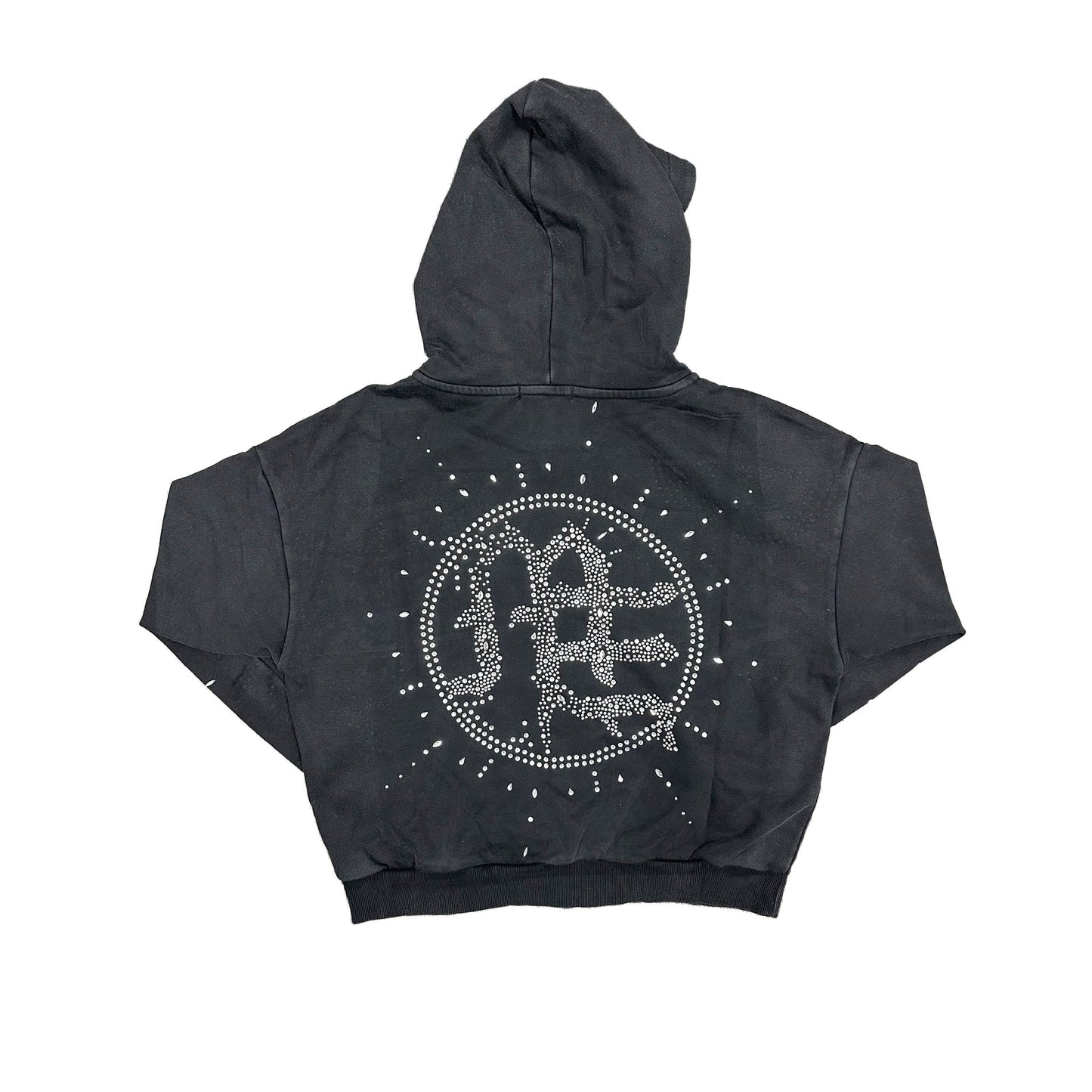 Eclipse’ Grey Acid Wash Rhinestone Sweats