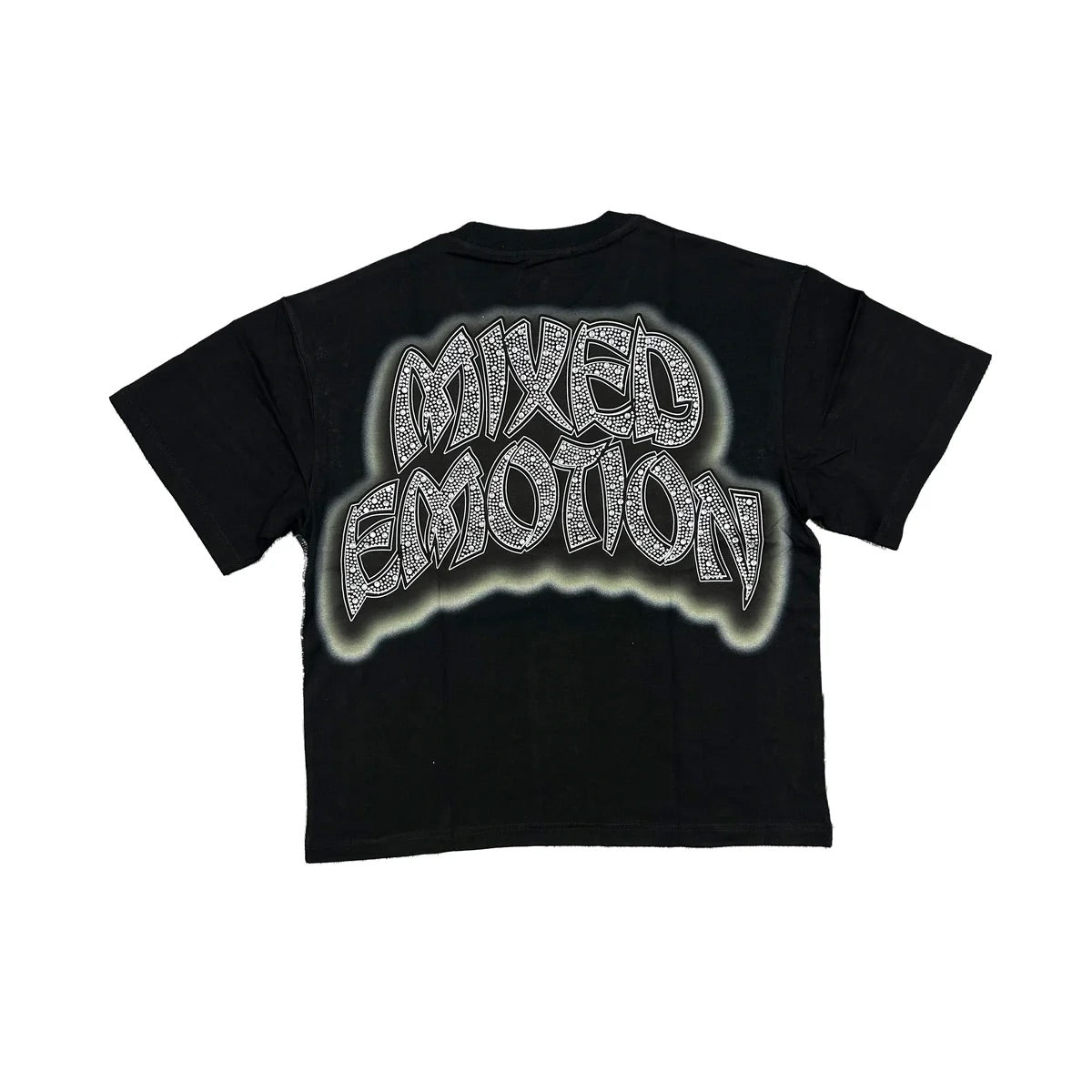 mixed emotion black tee