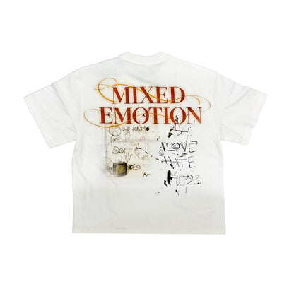 mixed emotion White “Deja Vu” Tee