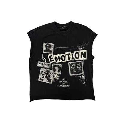 mixed emotion “Newspaper” Sleeveless tee