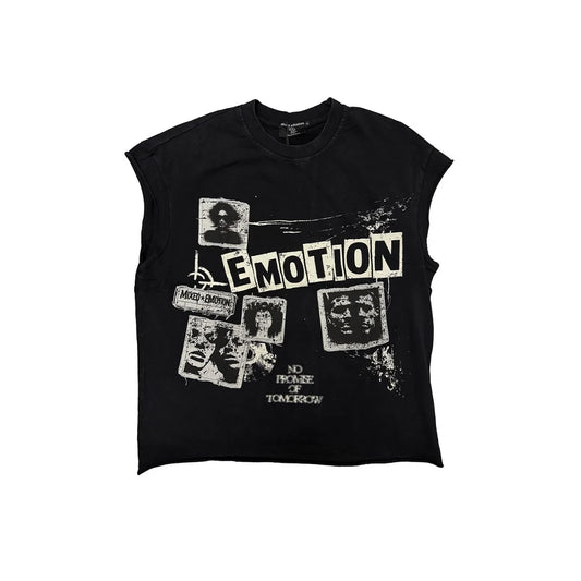 mixed emotion “Newspaper” Sleeveless tee