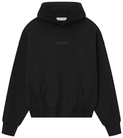 ESSENTIALS Jet Black Classic Fleece Hoodie