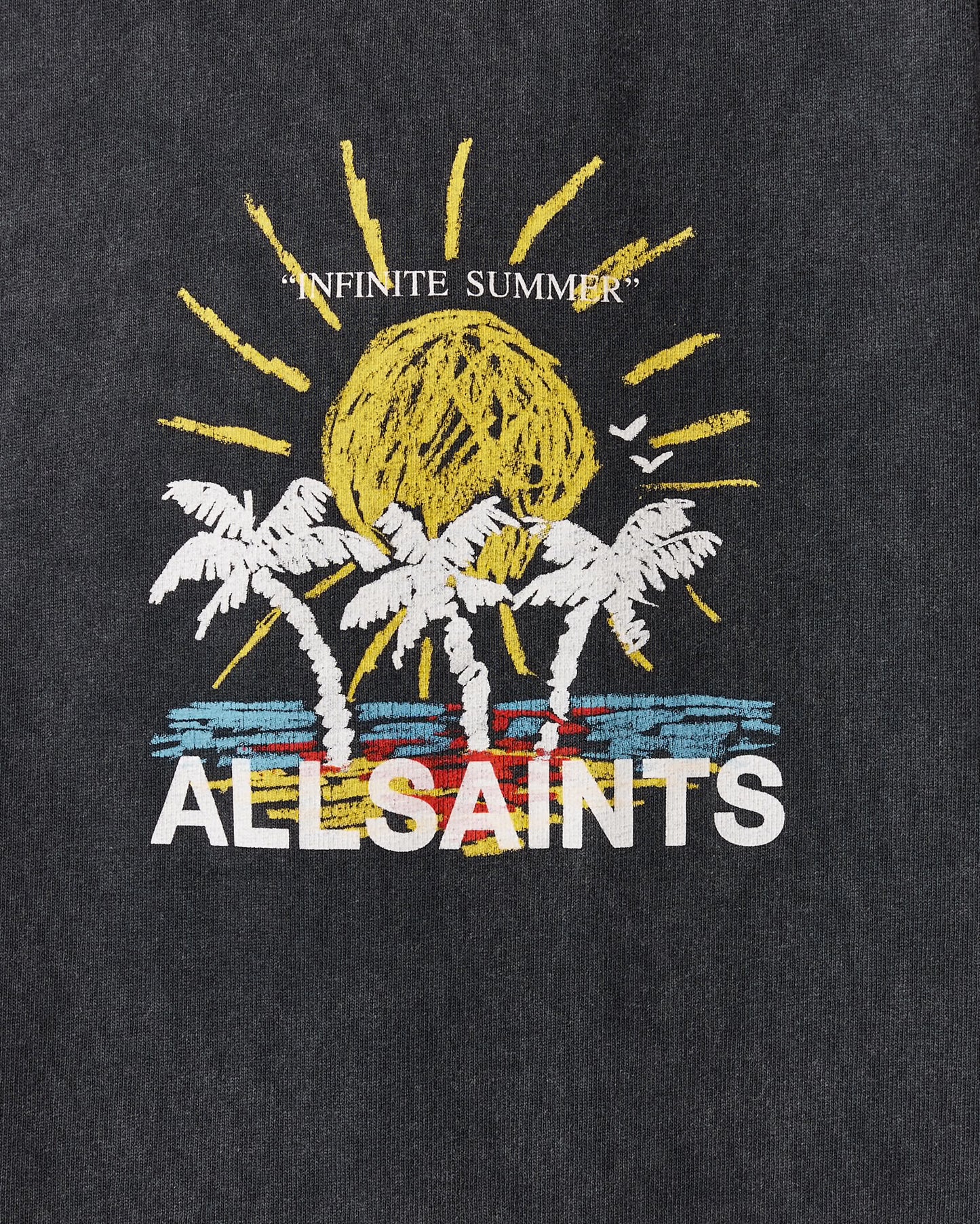ALL SAINT WHASED BLACK TEE