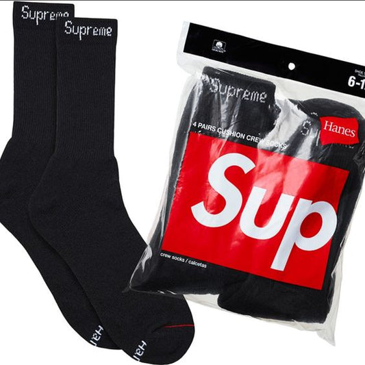 Supreme Hanes Black Socks x1 pair