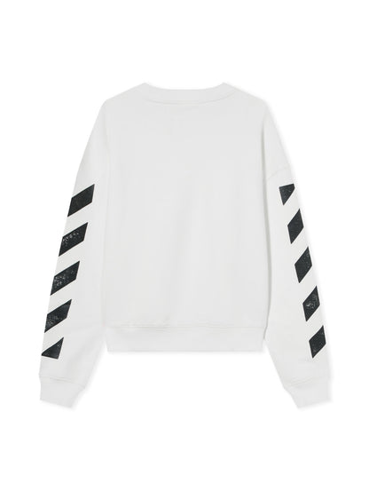 OFF WHITE Diagonal Crewneck Sweatshirt