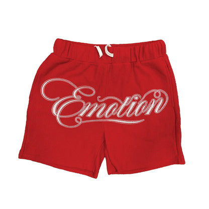 Mixed emotion red short