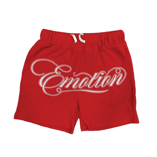 Mixed emotion red short