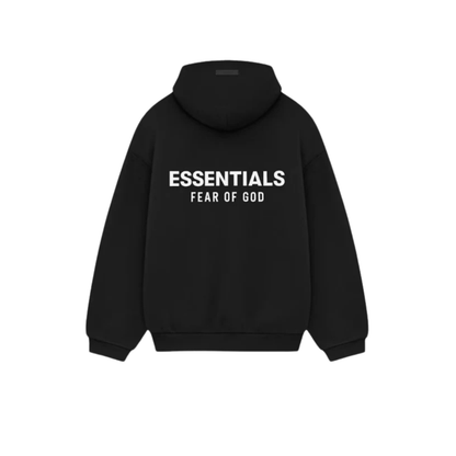 BLACK ESSENTIALS HOODIE