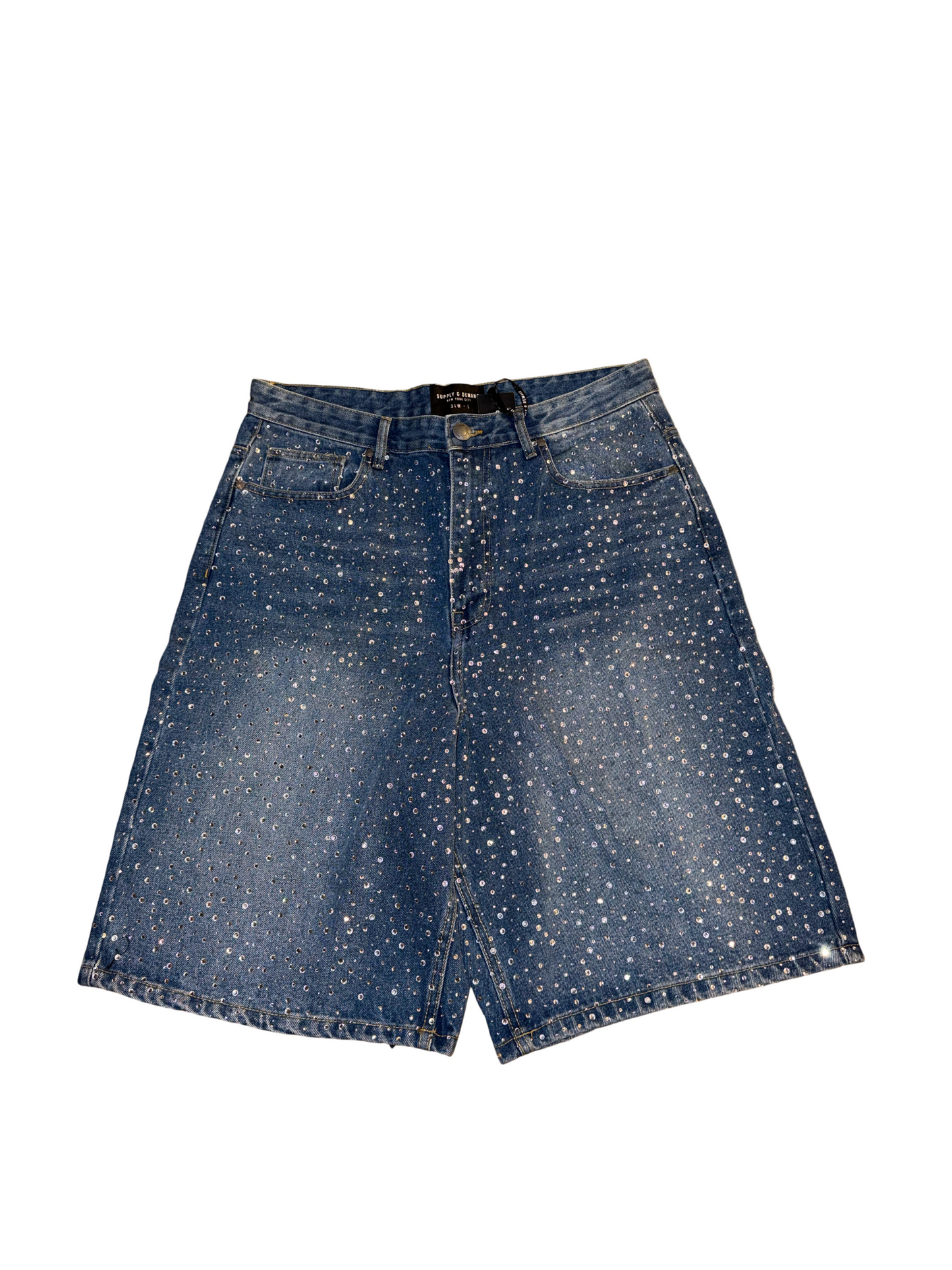 Supply & demand shine pearls Jean short