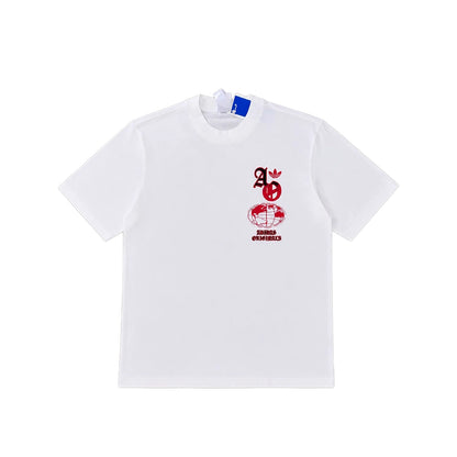 Adidas white red tee