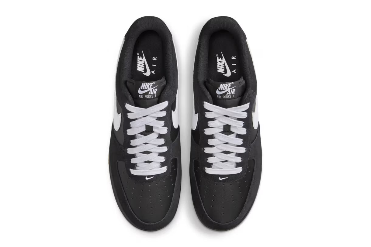 Air force 1 black white gum