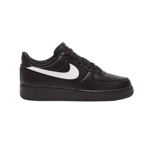 Air Force 1 black white swoosh
