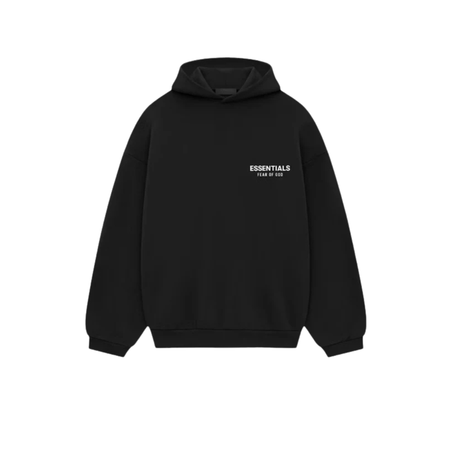 BLACK ESSENTIALS HOODIE