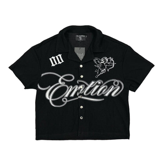 Mixed emotion black shirt