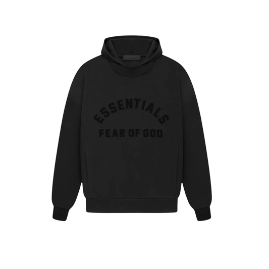 Jet black essentials hoodie