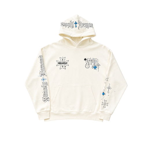 Supply demand white bone hoodie