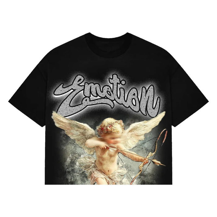 MIXED EMOTION BLACK  CROP TEE