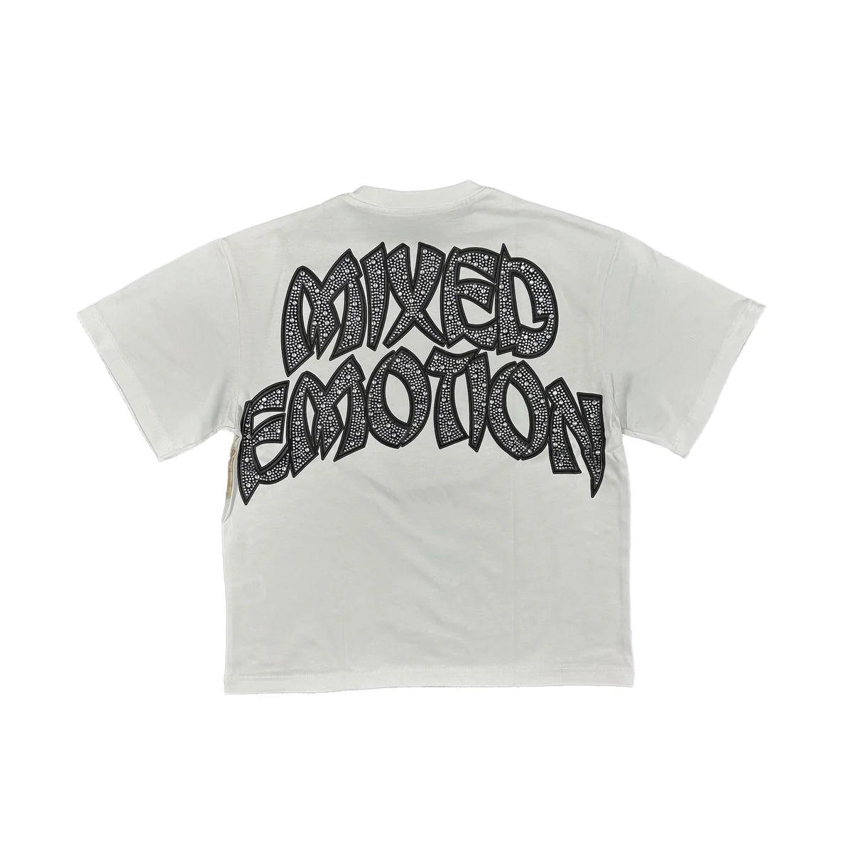 mixed emotion white tee
