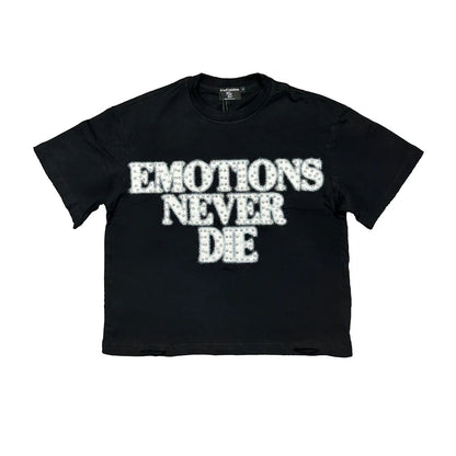 emotion never die tee black tee