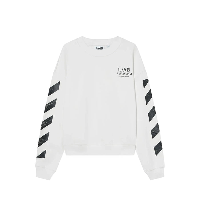 OFF WHITE Diagonal Crewneck Sweatshirt
