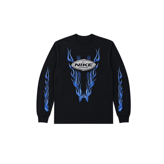nike long sleeve blue shirt