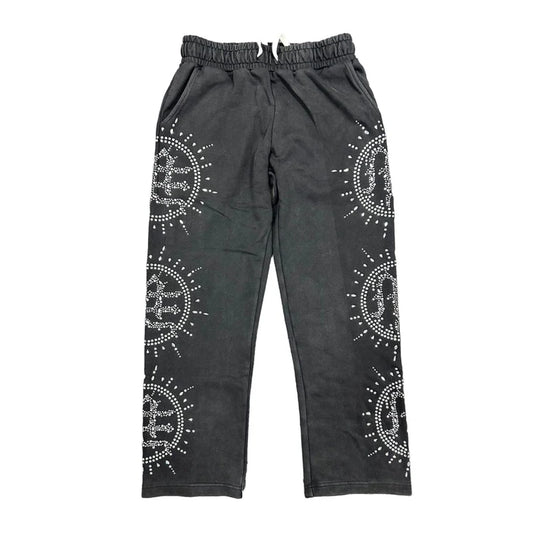 mixed emotion Eclipse’ Grey Acid Wash Rhinestone