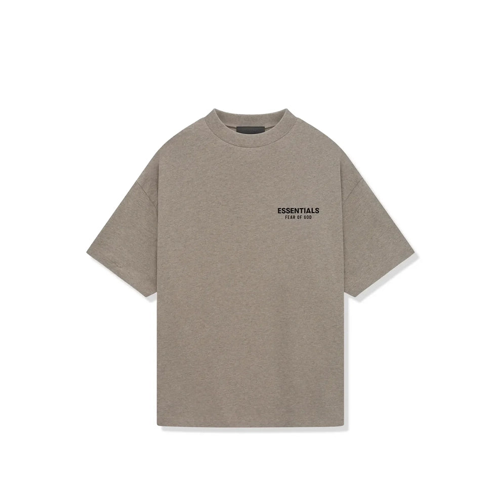 ESSENTIALS DARK HEATHER GREY TEE