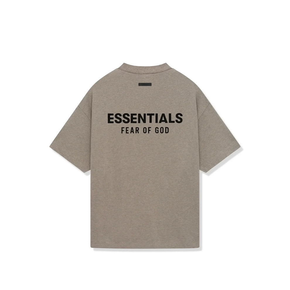 ESSENTIALS DARK HEATHER GREY TEE