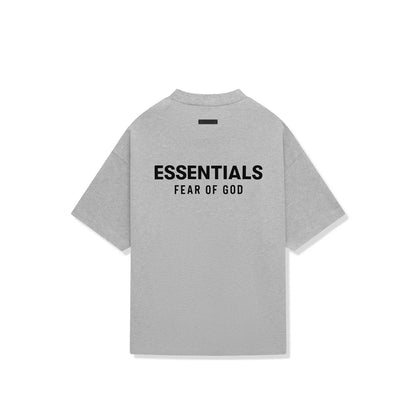 ESSENTIALS LIGHT HEATHER GREY TEE