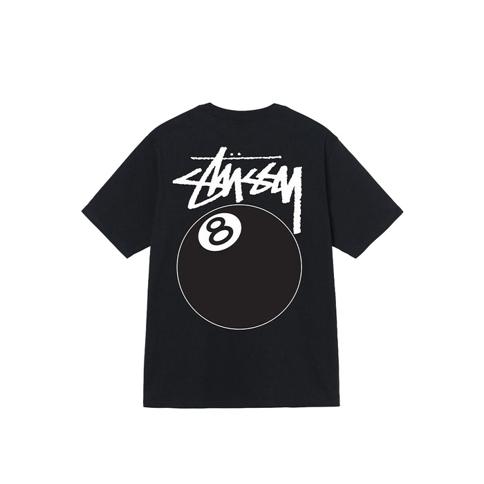 STUSSY 8 BALL PIG.DYED TEE BLACK