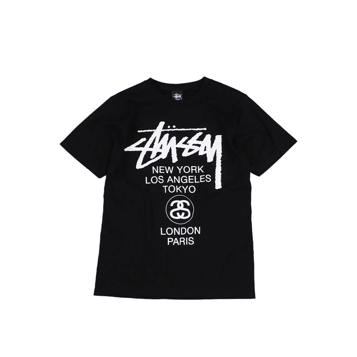 Stussy World Tour T Shirt Black