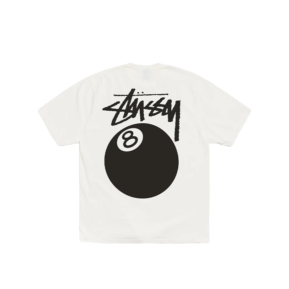STUSSY 8 BALL PIG DYED TEE WHITE