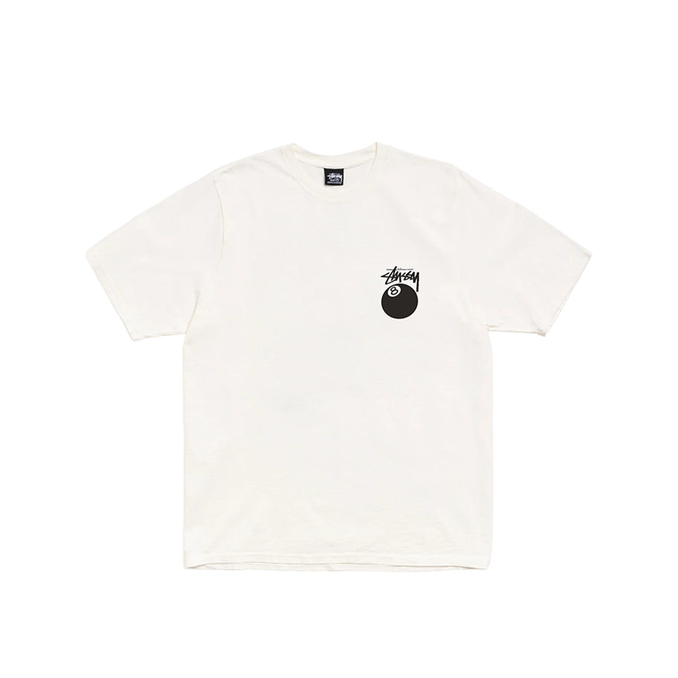 STUSSY 8 BALL PIG DYED TEE WHITE