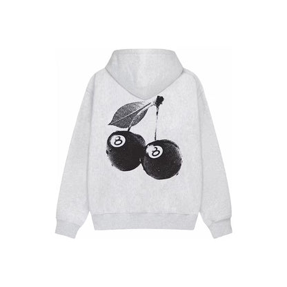 STUSSY CHERRIES HOODIE ASH HEATHE