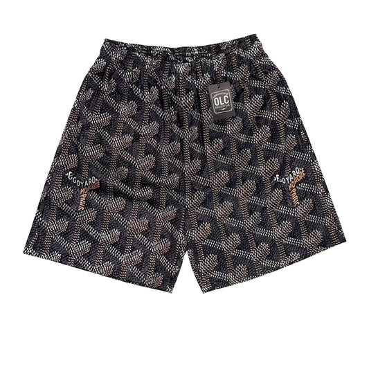 OBS SHORTS BLACK AND ORANGE