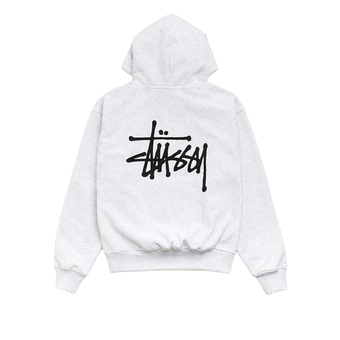 STUSSY BASIC HOODIE ASH HEATHER