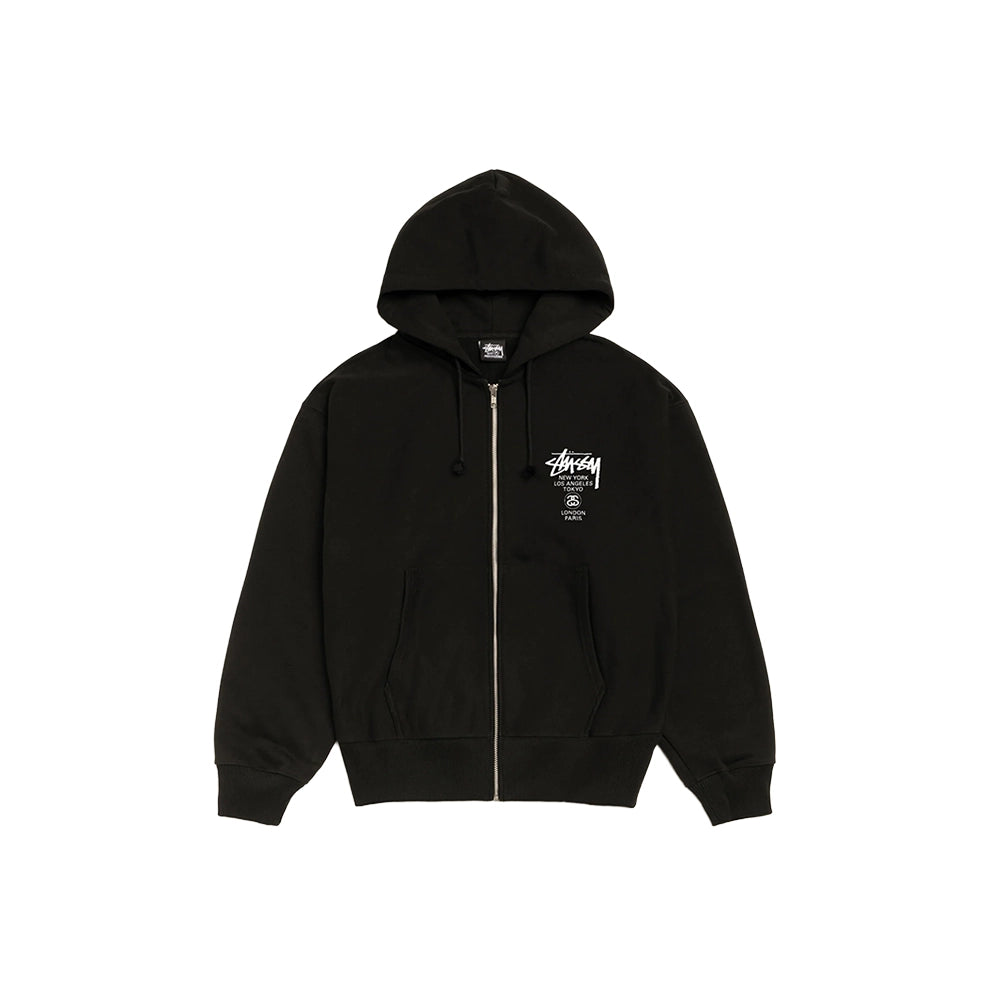 STUSSY WORLD TOUR HOODIE BLACK