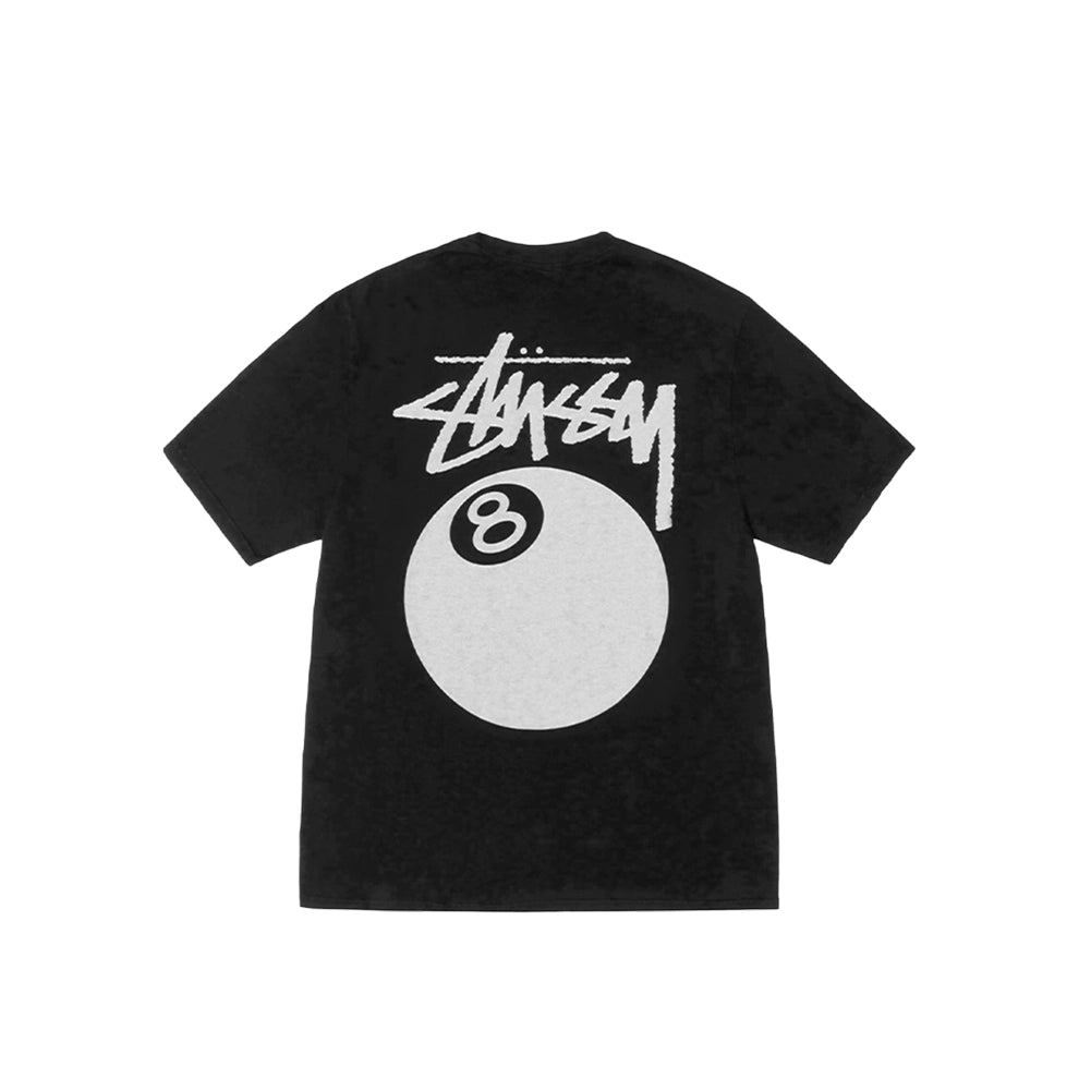 STUSSY 8 BALL PIG.DYED TEE BLACK