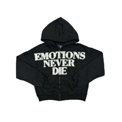 EMOTION NEVER DIE BLACK HOODIE