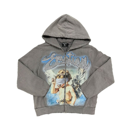 MIXED EMOTION BLUE ANGEL HOODIE