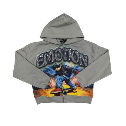 MIXED EMOTION LAST RIDE GREY HOODIE