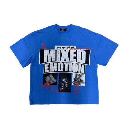 mixed emotion Blue “Lost Identity” Tee